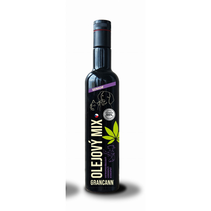 Grancann Olej konopny 50% - dla starszych psów i kotów SENIOR 250 ml