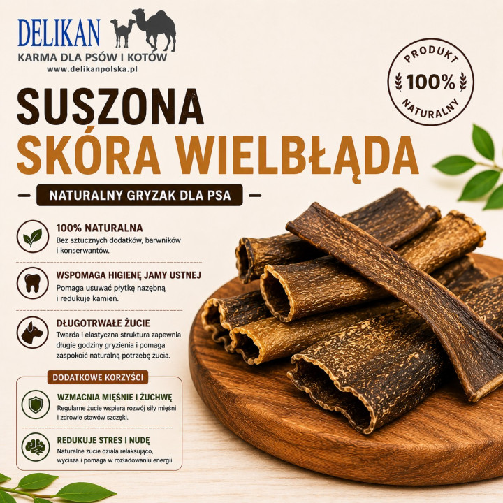 Skóra Wielbłądzia - Naturalny Przysmak dla Psa