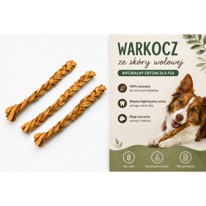 Spleciona Skóra Wołowa - Naturalny Przysmak dla Psa