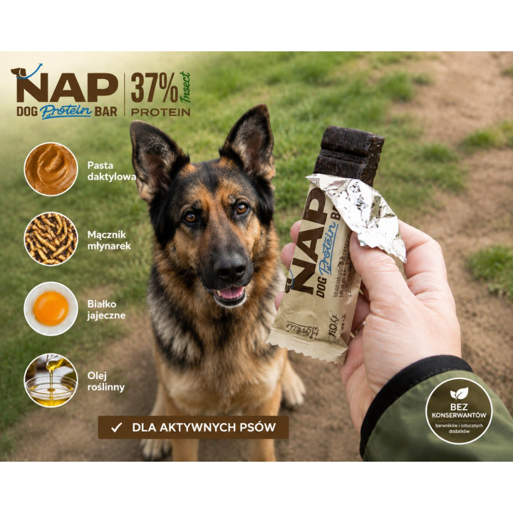 Batonik Proteinowy NAP dla psa - INSECT 50g