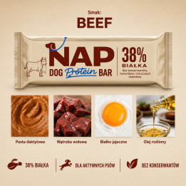 Batonik Proteinowy NAP dla psa - Wołowina 50g