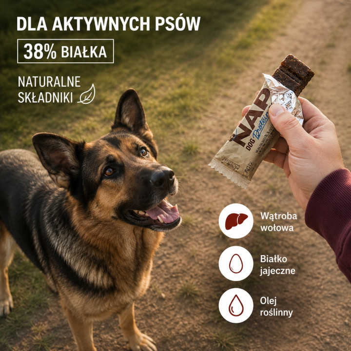 Batonik Proteinowy NAP dla psa - Wołowina 50g