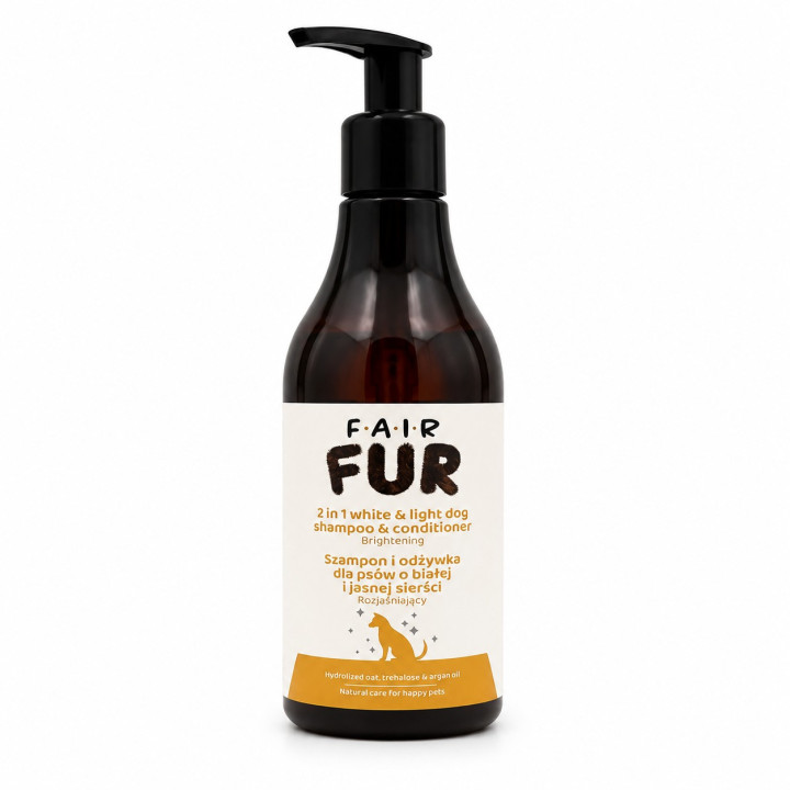 FAIR FUR Szampon i Odżywka 2w1 dla Psów Białych i Jasnych | White & Light