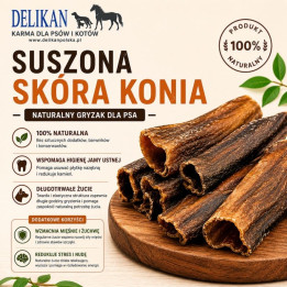Skóra z konia  1 kg -  Naturalny Przysmak dla Psa